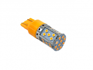 Светодиодная лампа 7443, W21/5W (с обманкой) 12-24v ЖЕЛТОГО цвета