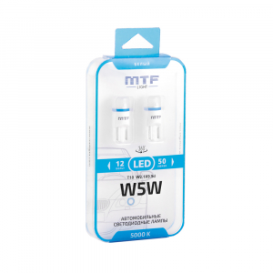 ������������ ��������� MTF Light W5W/T10, 12�, 1��, 5000�, 2��