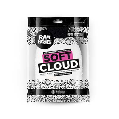 Soft Cloud варежка из мульти-микрофибры для мойки автомобиля 17.5x23см Foam Heroes, 1400г/м2