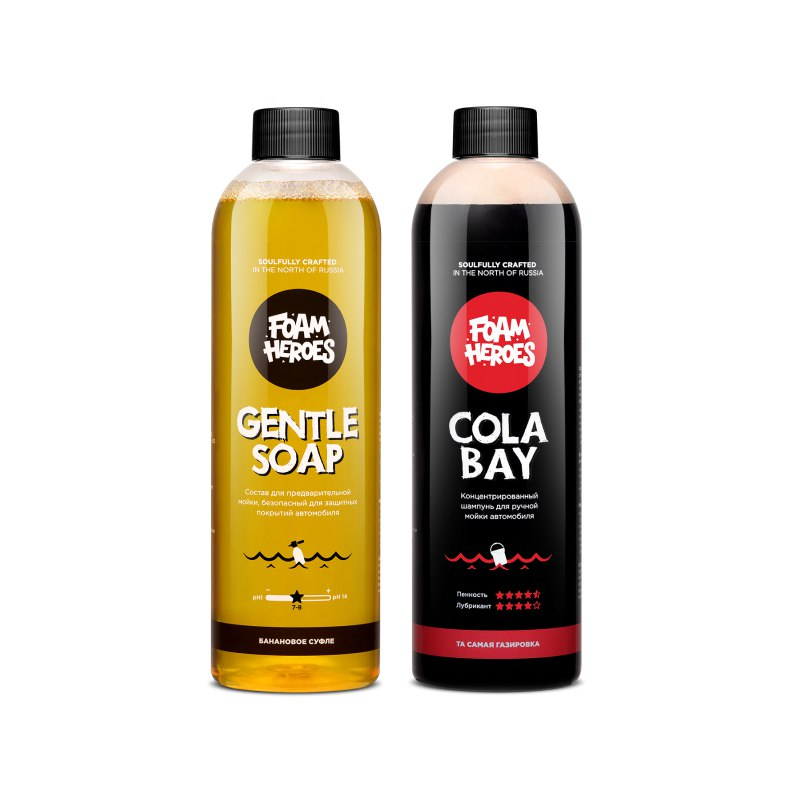Gentle Soap Banana ������ ��� ��������������� �����, 500�� + Cola Bay ������� ��� ������ �����, 500�� Foam Heroes