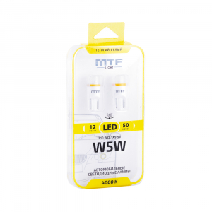 ������������ ��������� MTF Light W5W/T10, 12�, 1��, 4000�, 2��