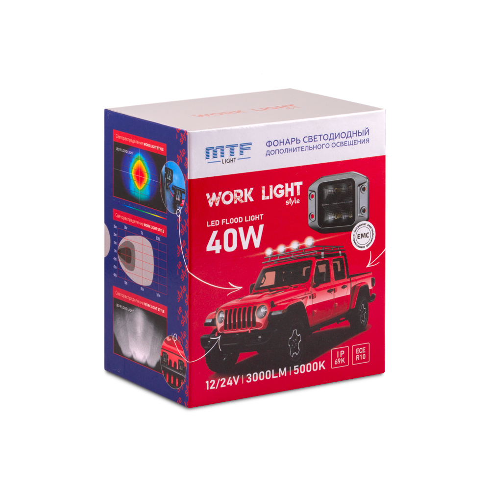 ��������� ������������ MTF LIGHT ����� STYLE 12-36V, 40W, 3000lm, ECE R10, �������, ����-���, ��.