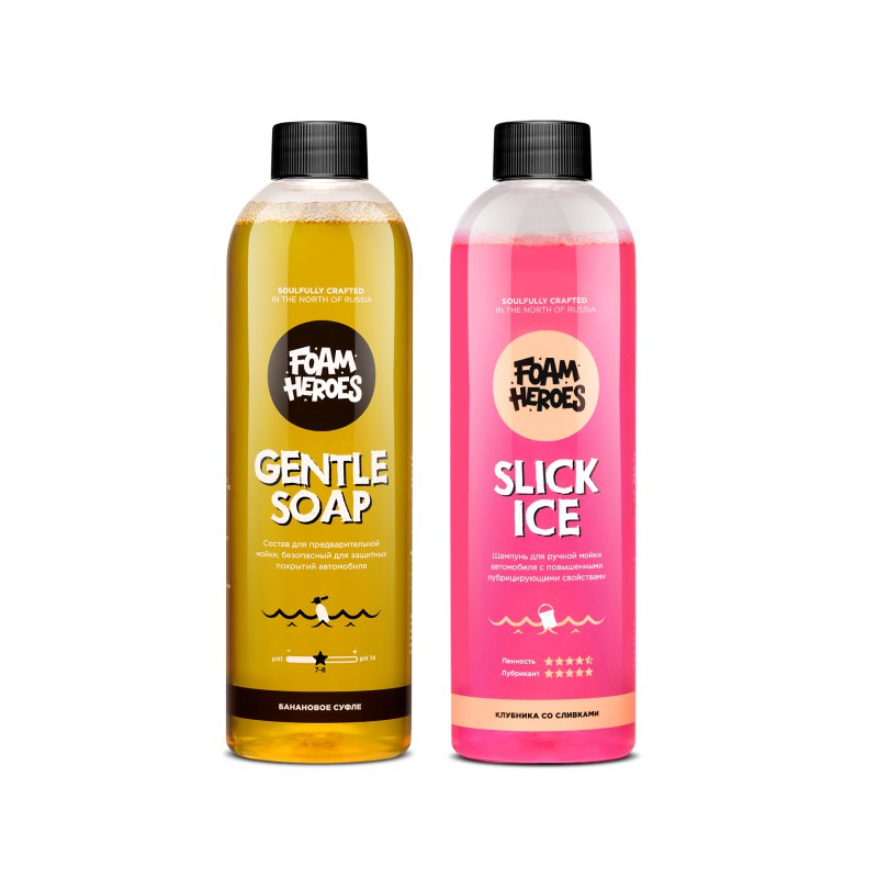 Gentle Soap Banana ������ ��� ��������������� �����, 500�� + Slick Ice Sweety ������� ��� ������ �����, 500�� Foam Heroes
