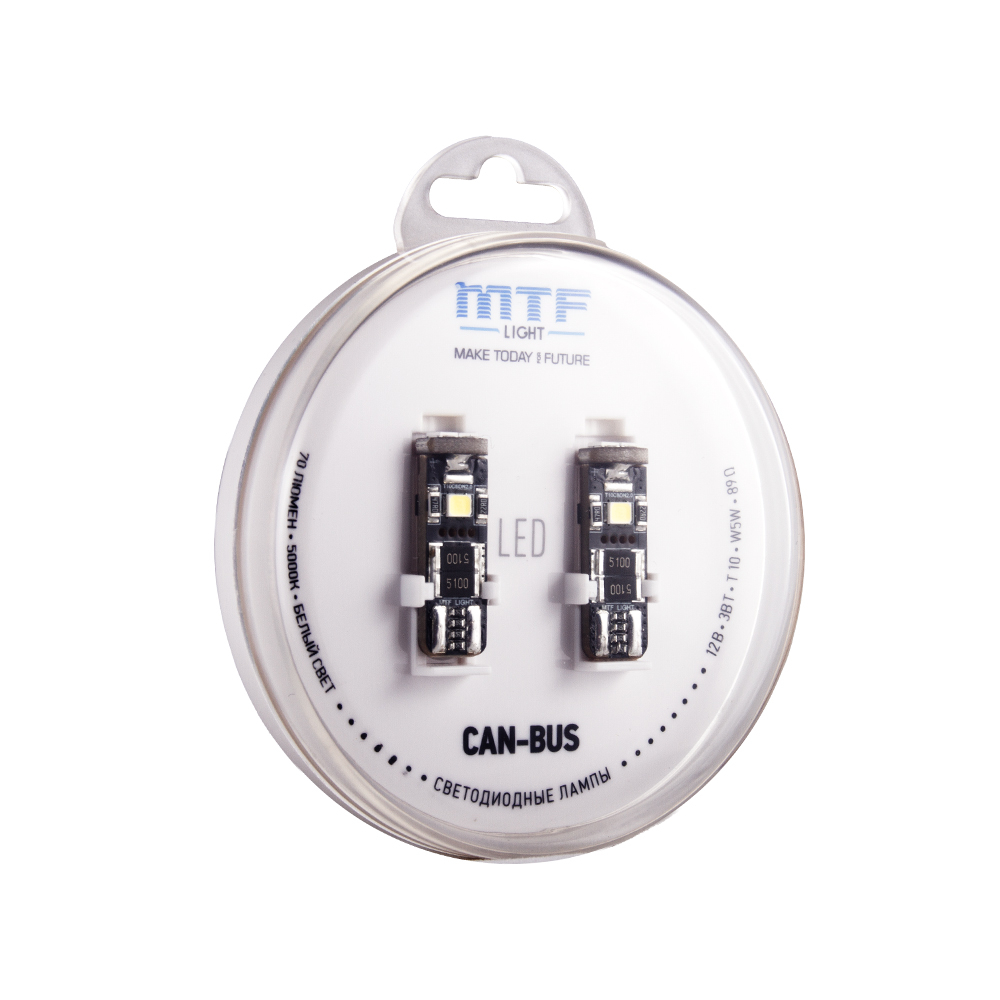 ������������ ����� MTF Light ����� CAN-BUS, W5W/T10, 12�, 5000�, 2��.