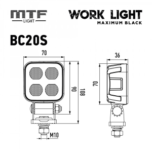 Прожектор светодиодный MTF LIGHT серия MAXIMUM BLACK 12-36V, 20W, 2000lm, ECE R10, квадратный, шт. Прожектор светодиодный MTF LIGHT серия MAXIMUM BLACK 12-36V, 20W, 2000lm, ECE R10, квадратный, шт.
